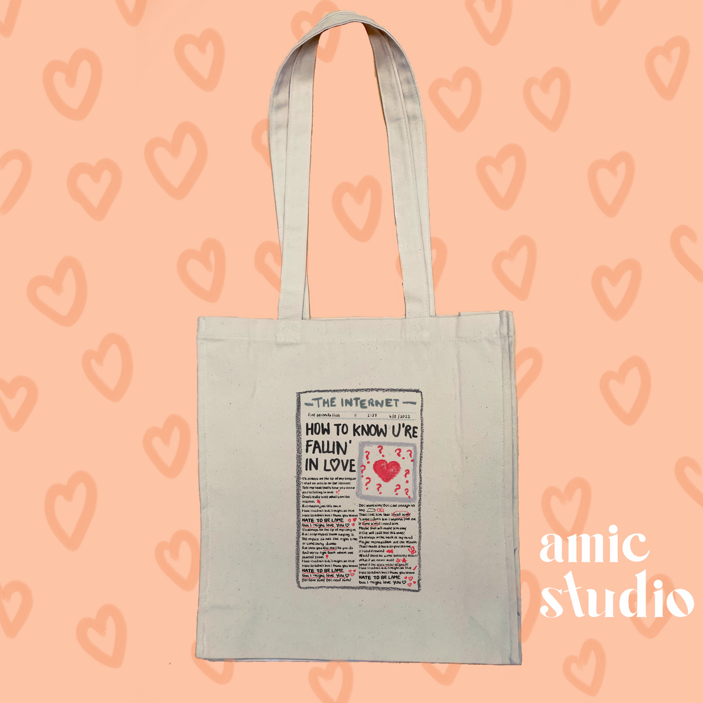 hate to be lame lizzy tote bag