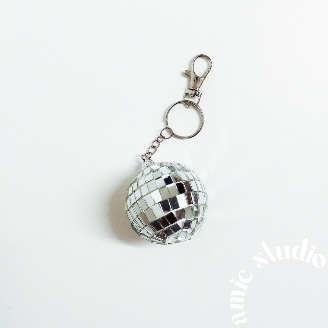 disco ball keyring