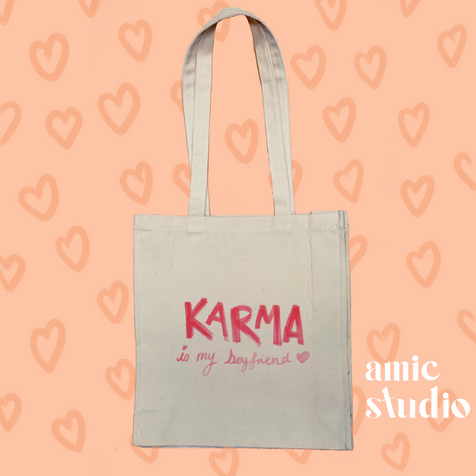 karma is my boyfriend taylor tote