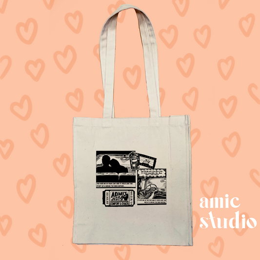 ceilings comic lizzy tote bag