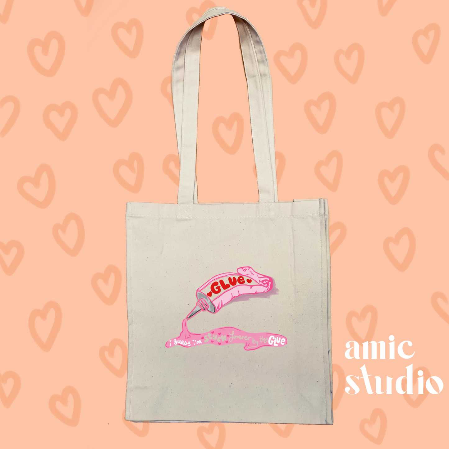 glue song bea tote bag