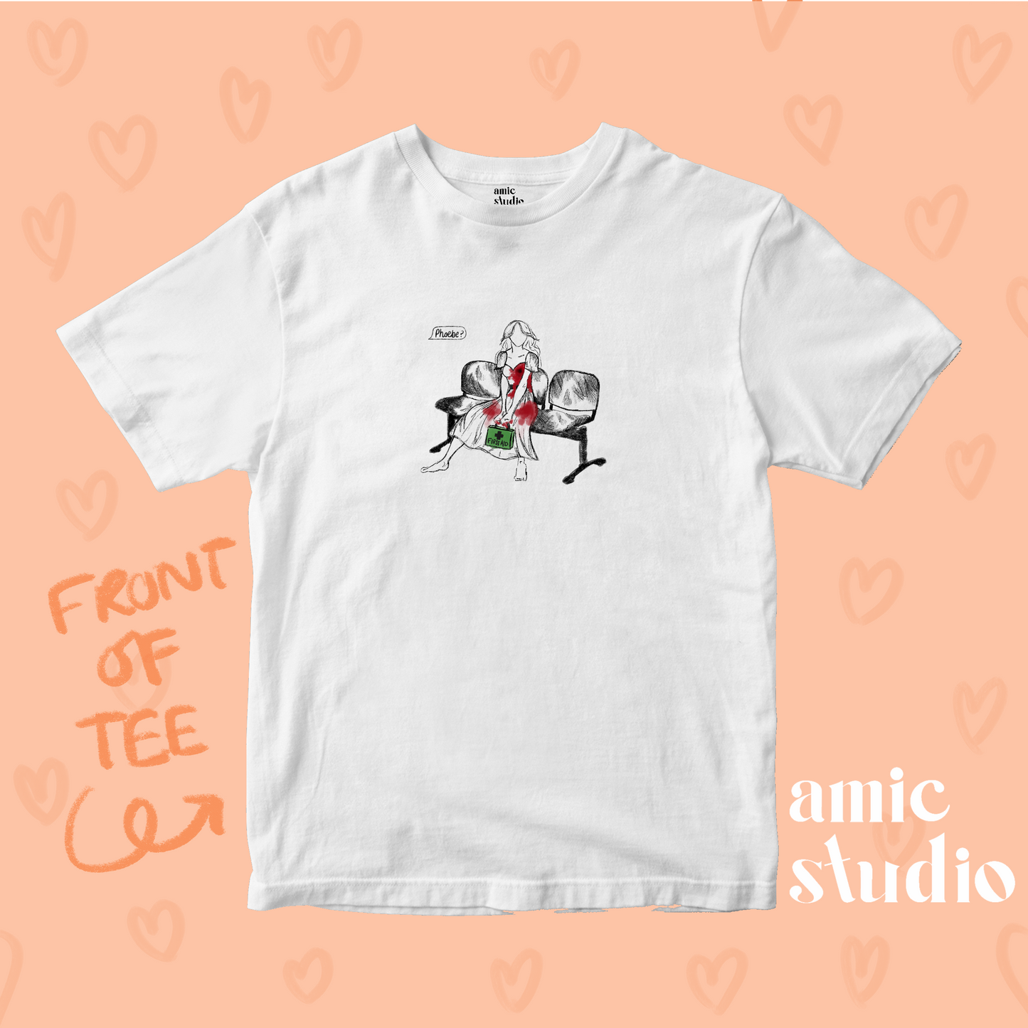 waiting room phoebe tee (double-sided t-shirt)