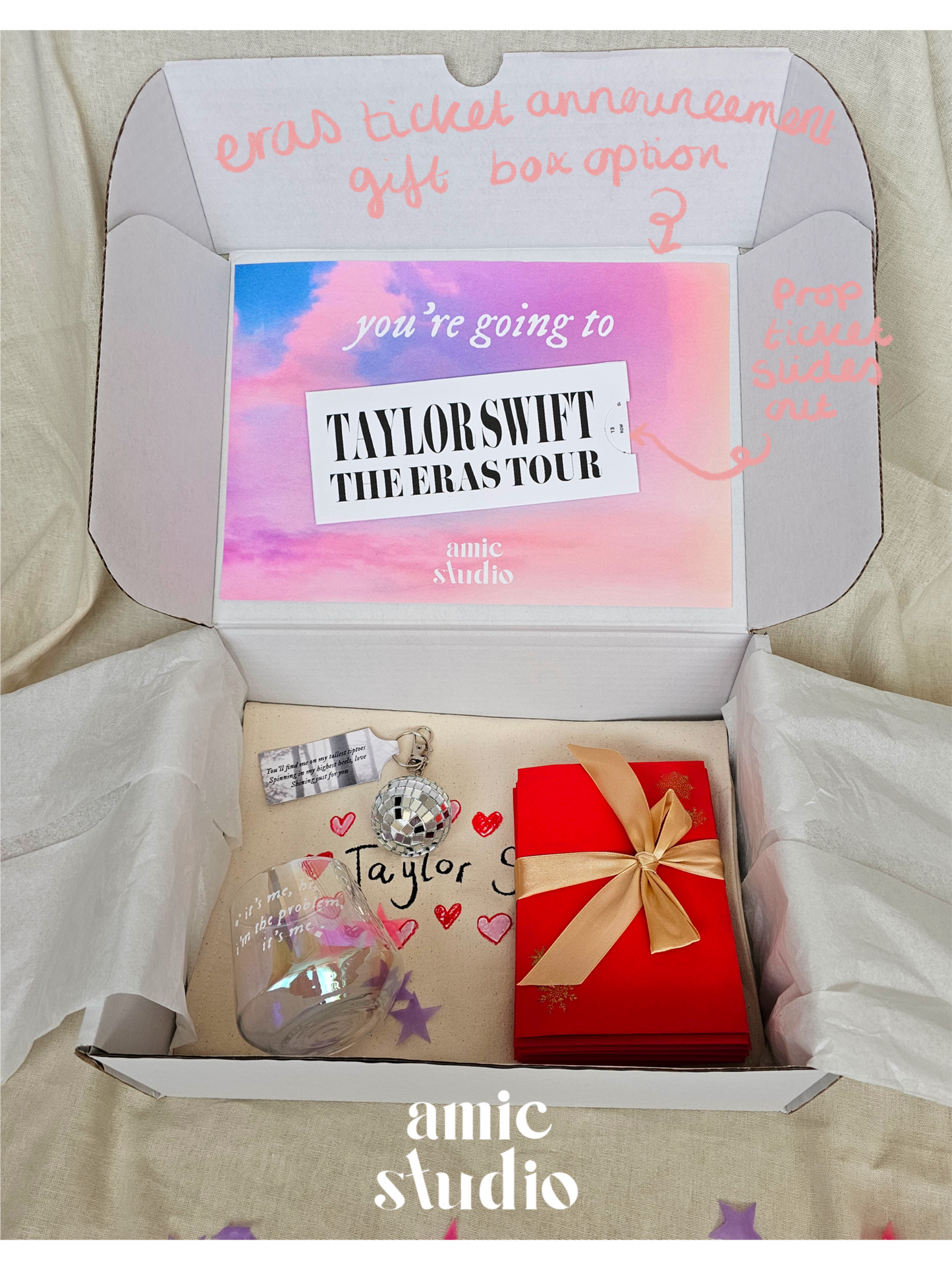 Ultimate Swiftie gift box, 13 days of Taylor, Eras tour announcement box, Swiftie countdown calendar