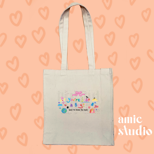 just a boy maisie tote bag