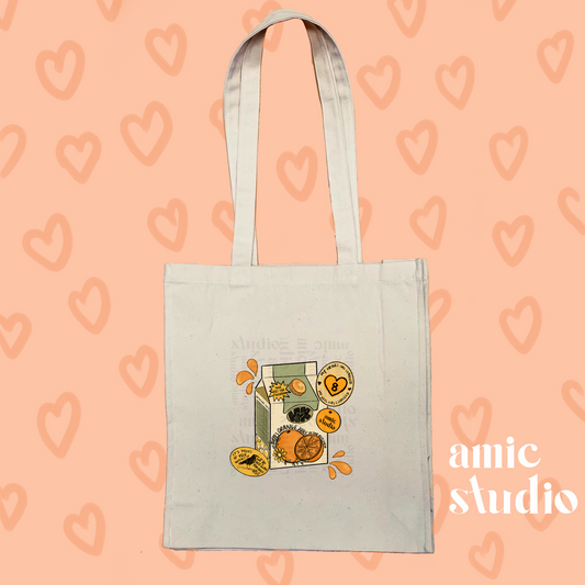 orange juice noah tote