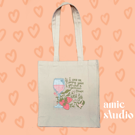 strawberry wine noah tote